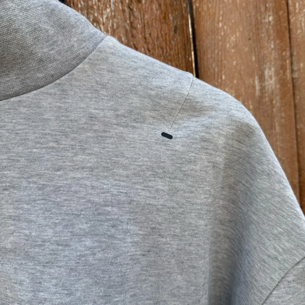 Nike Womens Heather Gray Baggy Cropped Mock Neck Sweatshirt Size Small - Picture 4 of 10